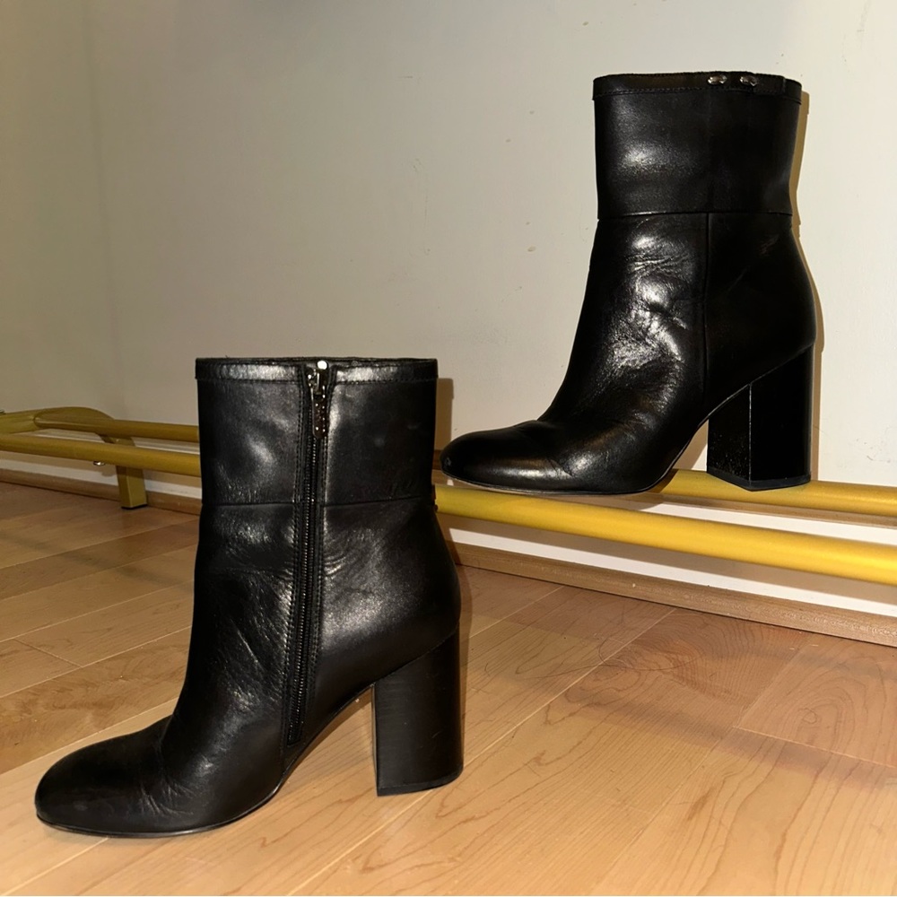 Block heels leather